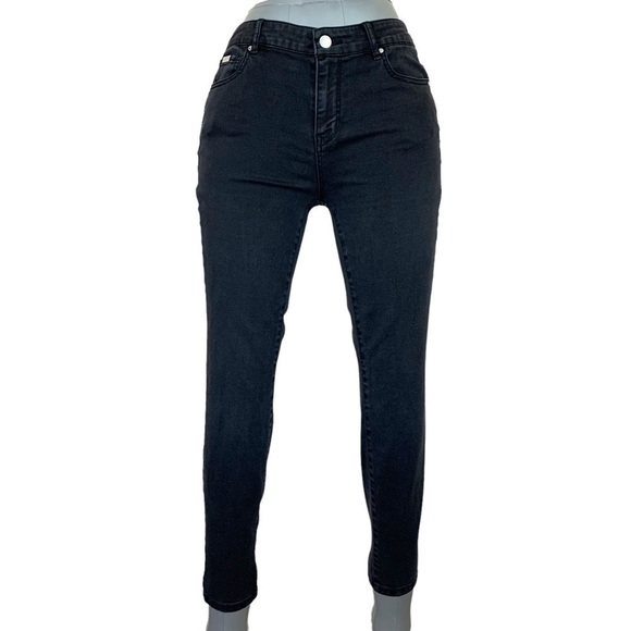 Size 6 Vintage 90s Jaclyn Smith Black Stretch Slim Jeans Skinny Style Small - Picture 1 of 11